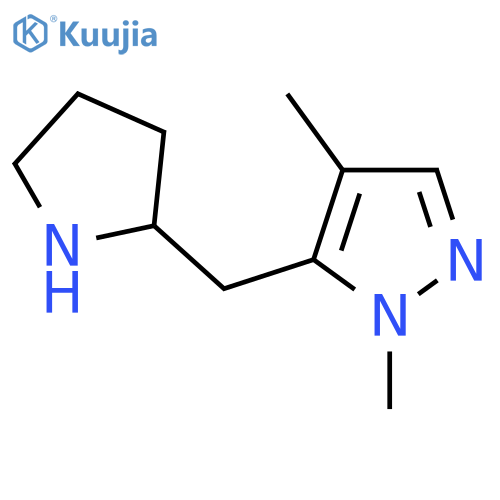 1,4-dimethyl-5-(pyrrolidin-2-yl)methyl-1H-pyrazole structure
