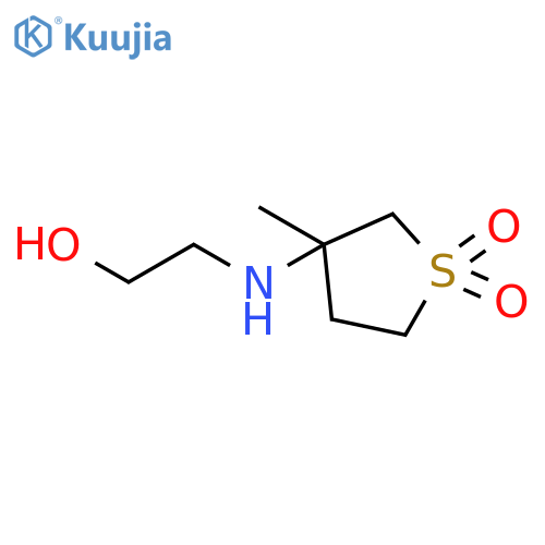 3-((2-Hydroxyethyl)amino)-3-methyltetrahydrothiophene 1,1-dioxide structure