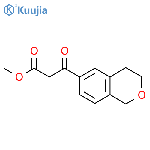 methyl 3-(3,4-dihydro-1H-2-benzopyran-6-yl)-3-oxopropanoate structure