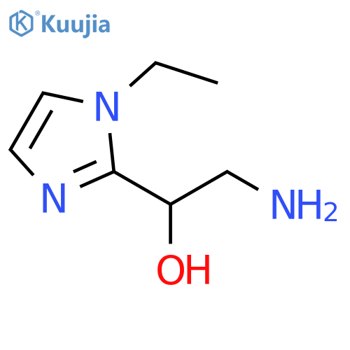 2-amino-1-(1-ethyl-1H-imidazol-2-yl)ethan-1-ol structure