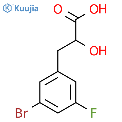 3-(3-Bromo-5-fluorophenyl)-2-hydroxypropanoic acid structure