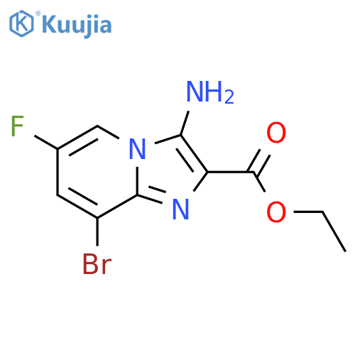 Ethyl 3-amino-8-bromo-6-fluoroimidazo[1,2-a]pyridine-2-carboxylate structure