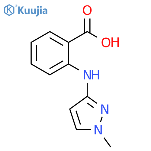 2-((1-methyl-1H-pyrazol-3-yl)amino)benzoic acid structure
