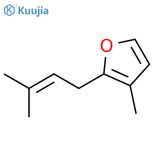 Furan,3-methyl-2-(3-methyl-2-buten-1-yl)- structure