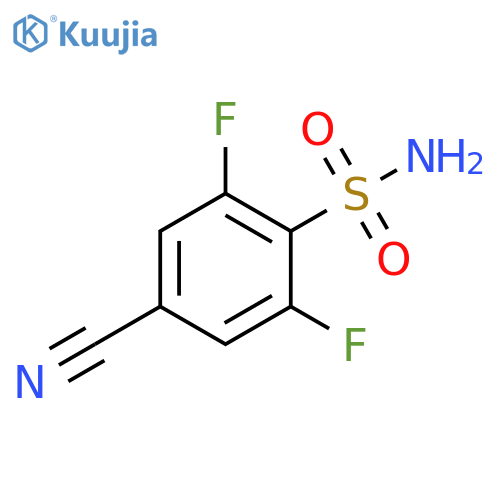 4-cyano-2,6-difluorobenzene-1-sulfonamide structure