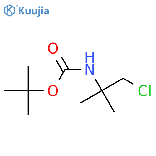 tert-butyl N-(1-chloro-2-methylpropan-2-yl)carbamate structure