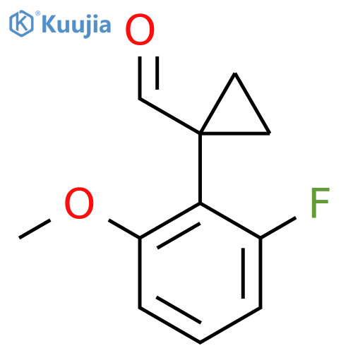 1-(2-fluoro-6-methoxyphenyl)cyclopropane-1-carbaldehyde structure