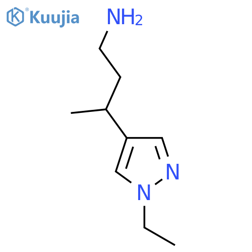 3-(1-ethyl-1H-pyrazol-4-yl)butan-1-amine structure