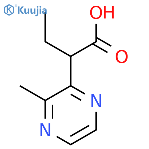 2-(3-methylpyrazin-2-yl)butanoic acid structure