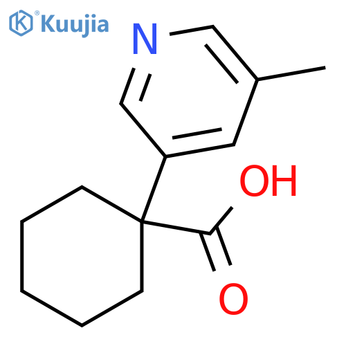 1-(5-methylpyridin-3-yl)cyclohexane-1-carboxylic acid structure