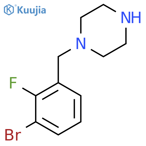 1-(3-bromo-2-fluorophenyl)methylpiperazine structure