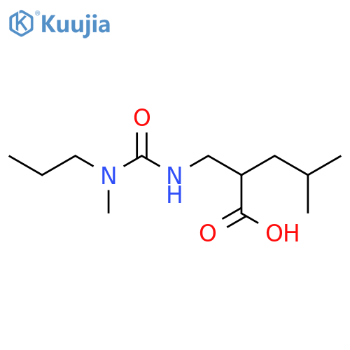 4-methyl-2-({[methyl(propyl)carbamoyl]amino}methyl)pentanoic acid structure