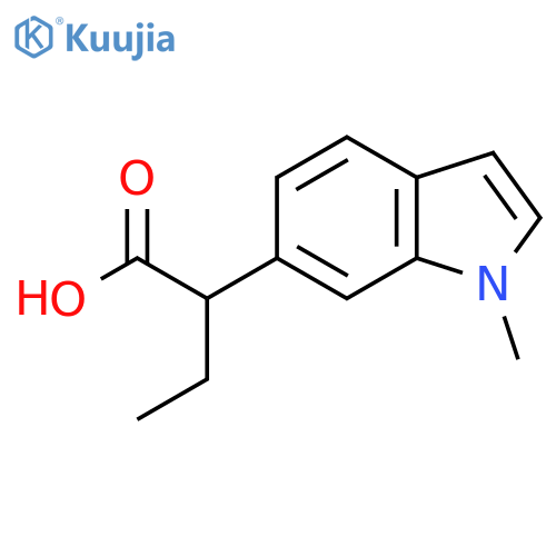 2-(1-methyl-1H-indol-6-yl)butanoic acid structure