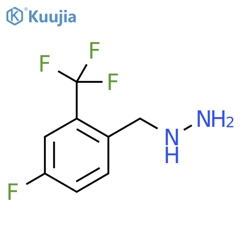 {4-fluoro-2-(trifluoromethyl)phenylmethyl}hydrazine structure