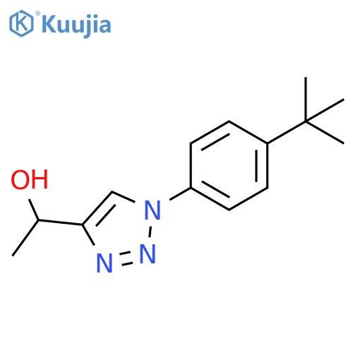 1-1-(4-tert-butylphenyl)-1H-1,2,3-triazol-4-ylethan-1-ol structure
