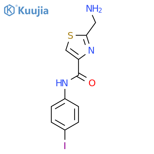 2-(Aminomethyl)-N-(4-iodophenyl)-1,3-thiazole-4-carboxamide structure