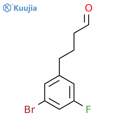4-(3-bromo-5-fluorophenyl)butanal structure