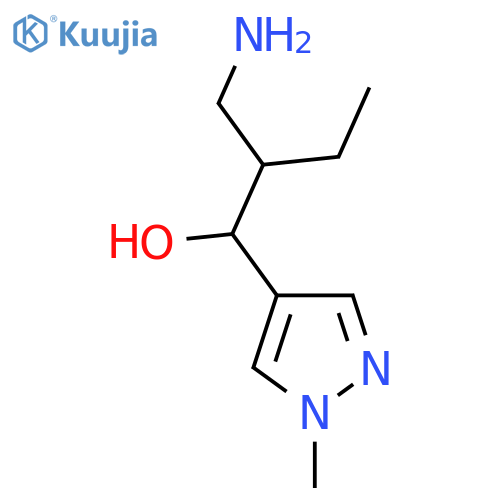 2-(aminomethyl)-1-(1-methyl-1H-pyrazol-4-yl)butan-1-ol structure