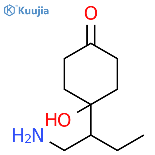 4-(1-aminobutan-2-yl)-4-hydroxycyclohexan-1-one structure