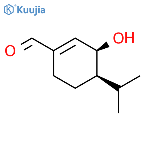 1-Cyclohexene-1-carboxaldehyde,3-hydroxy-4-(1-methylethyl)-, (3R,4S)-rel- structure