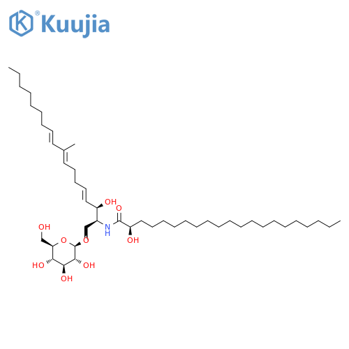 (2R)-2-Hydroxy-N-[(2S,3R,4E,8E,10E)-3-hydroxy-9-methyl-1-[(2R,3R,4S,5S,6R)-3,4,5-trihydroxy-6-(hydroxymethyl)oxan-2-yl]oxyoctadeca-4,8,10-trien-2-yl]henicosanamide structure