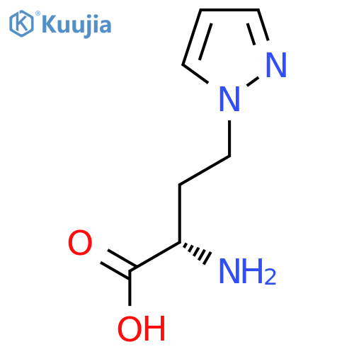 (2S)-2-amino-4-(1H-pyrazol-1-yl)butanoic acid structure