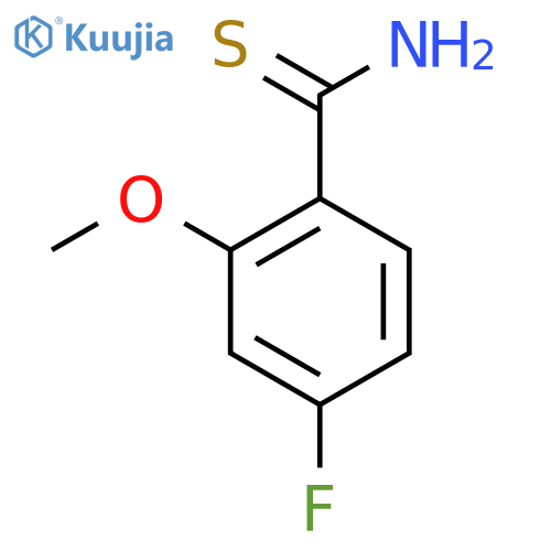 4-fluoro-2-methoxybenzene-1-carbothioamide structure