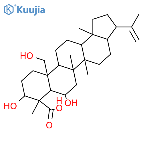 3,6,25-Trihydroxy-22(29)-hopen-23-oic acid; (3β,6β)-form structure