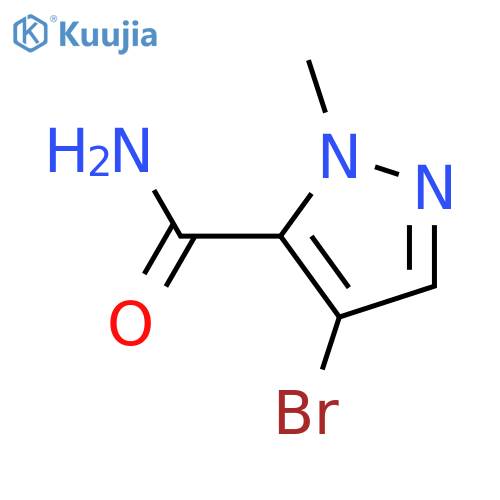 4-bromo-1-methyl-1H-pyrazole-5-carboxamide structure