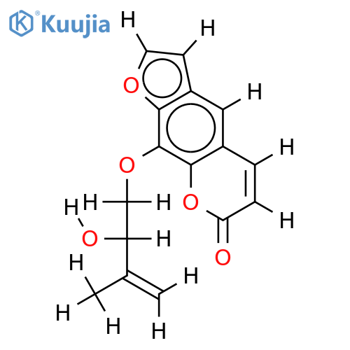 8-(2-hydroxy-3-methylbut-3-enyloxy)psoralen structure