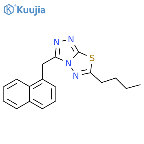 1,2,4-Triazolo[3,4-b][1,3,4]thiadiazole, 6-butyl-3-(1-naphthalenylmethyl)- structure