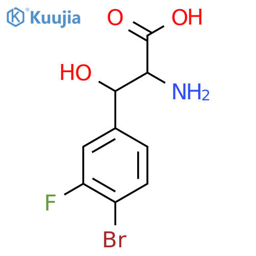2-Amino-3-(4-bromo-3-fluorophenyl)-3-hydroxypropanoic acid structure