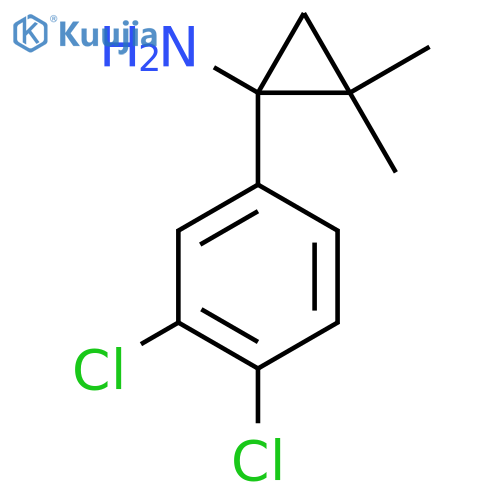 1-(3,4-dichlorophenyl)-2,2-dimethylcyclopropan-1-amine structure