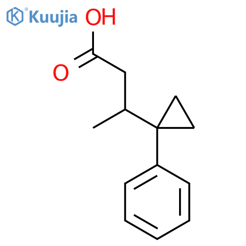 3-(1-phenylcyclopropyl)butanoic acid structure