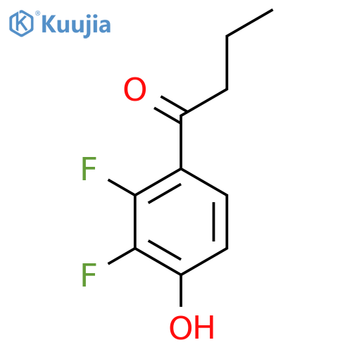 1-(2,3-Difluoro-4-hydroxyphenyl)butan-1-one structure