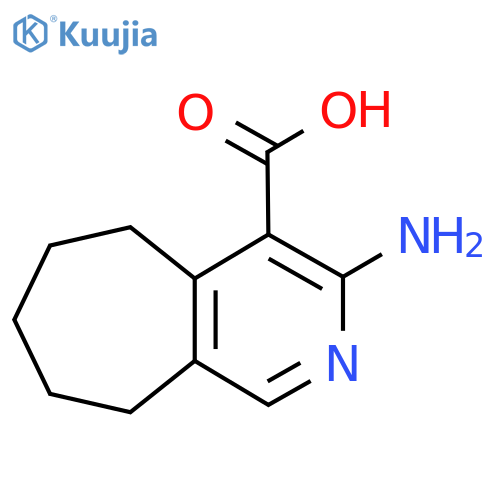 3-amino-5H,6H,7H,8H,9H-cyclohepta[c]pyridine-4-carboxylic acid structure