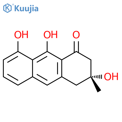 1(2H)-Anthracenone,3,4-dihydro-3,8,9-trihydroxy-3-methyl-, (3R)- structure