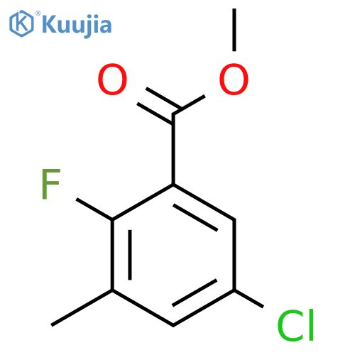 Methyl 5-chloro-2-fluoro-3-methylbenzoate structure