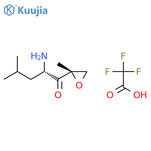 (S)-2-Amino-4-methyl-1-((S)-2-methyloxiran-2-yl)pentan-1-one Trifluoroacetate Salt structure