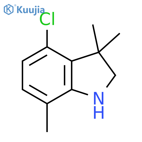 4-Chloro-3,3,7-trimethyl-2,3-dihydro-1h-indole structure