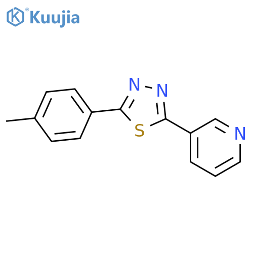 Pyridine,3-[5-(4-methylphenyl)-1,3,4-thiadiazol-2-yl]- structure