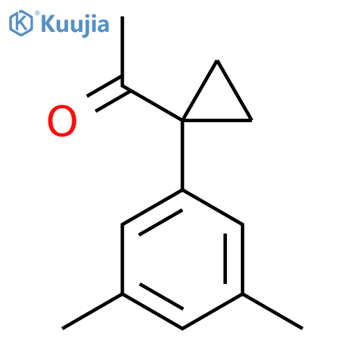 1-1-(3,5-dimethylphenyl)cyclopropylethan-1-one structure