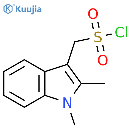 (1,2-dimethyl-1H-indol-3-yl)methanesulfonyl chloride structure
