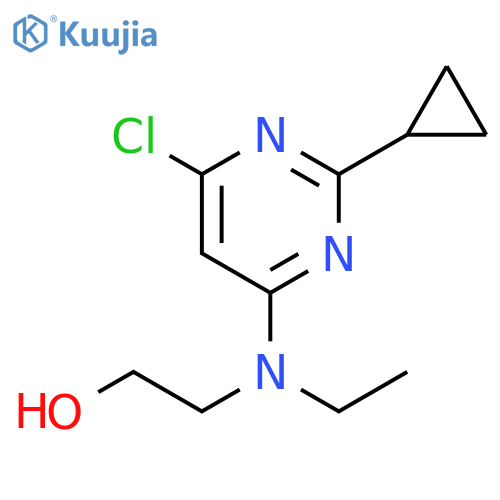 2-((6-chloro-2-cyclopropylpyrimidin-4-yl)(ethyl)amino)ethan-1-ol structure