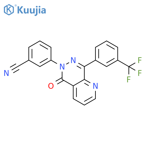 Benzonitrile,3-[5-oxo-8-[3-(trifluoromethyl)phenyl]pyrido[2,3-d]pyridazin-6(5H)-yl]- structure