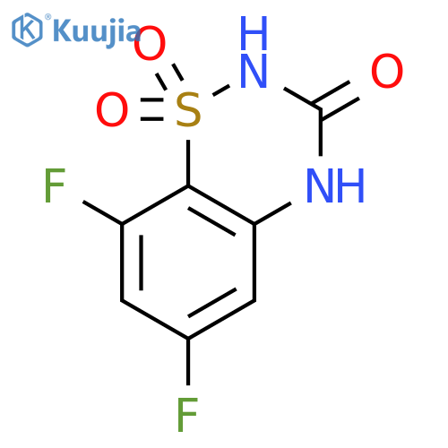 2H-1,2,4-Benzothiadiazin-3(4H)-one, 6,8-difluoro-, 1,1-dioxide structure