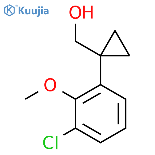 1-(3-chloro-2-methoxyphenyl)cyclopropylmethanol structure