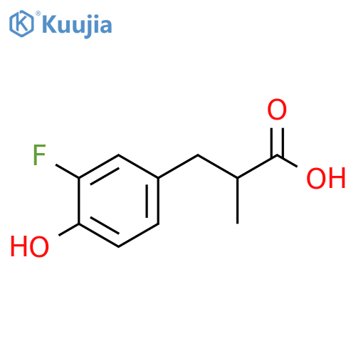 3-(3-fluoro-4-hydroxyphenyl)-2-methylpropanoic acid structure
