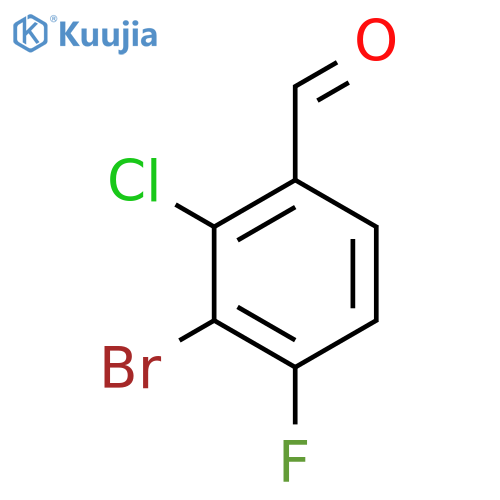 3-Bromo-2-chloro-4-fluorobenzaldehyde structure