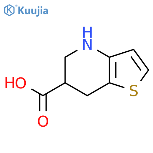 4H,5H,6H,7H-thieno[3,2-b]pyridine-6-carboxylic acid structure